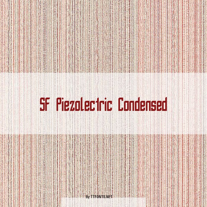 SF Piezolectric Condensed example